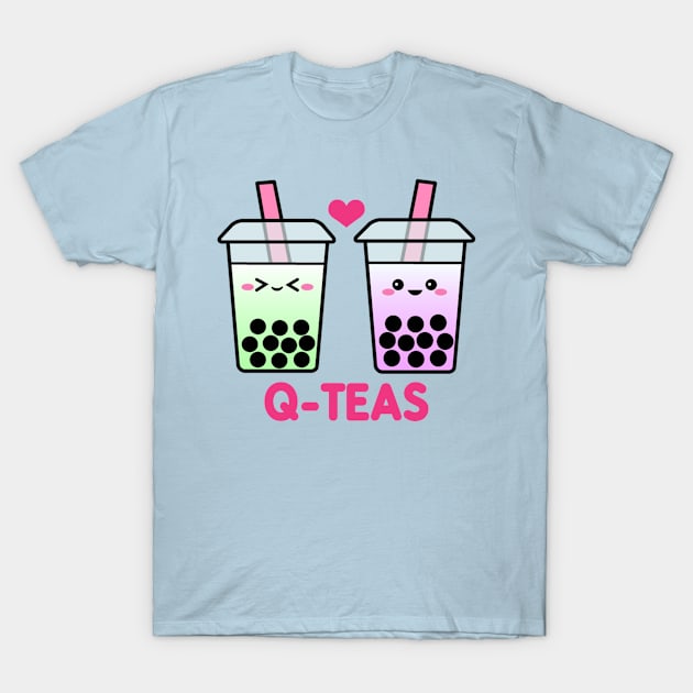 Q-Teas Boba Milk Tea T-Shirt by POPHOLIC